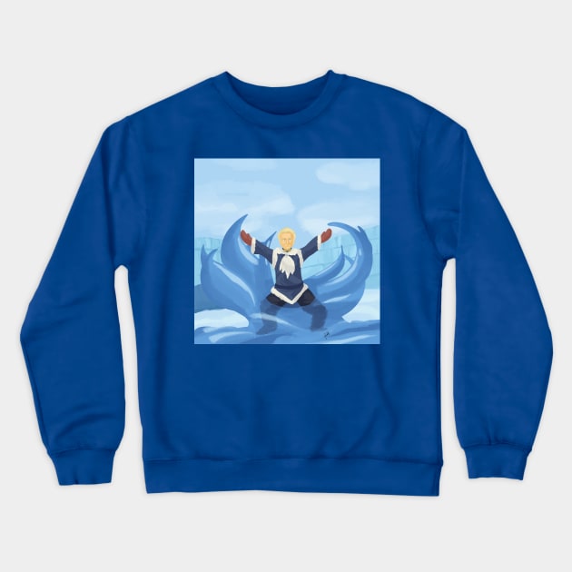 Waterbender Aziraphale Crewneck Sweatshirt by AC Salva